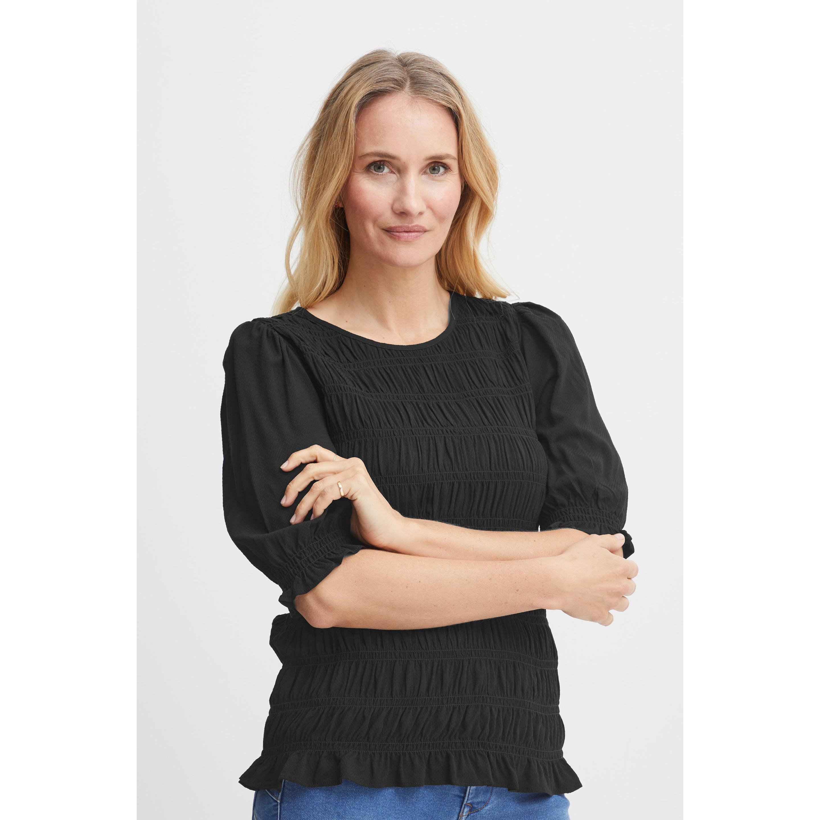 Thumbnail - Fransa, Damen, Bluse, FRMALU BL 1 - 20611903, Schwarz, (S)