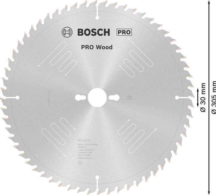 Image du produit Bosch Professional Zubehör Lame de scie circulaire PRO Wood, 305 x 3.2 x 30 mm