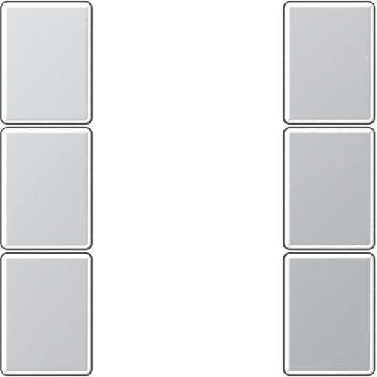 JUNG, Zubehör Schalterprogramm, Taste 3t Schalt/Dimm A alu glz A503TSAAL