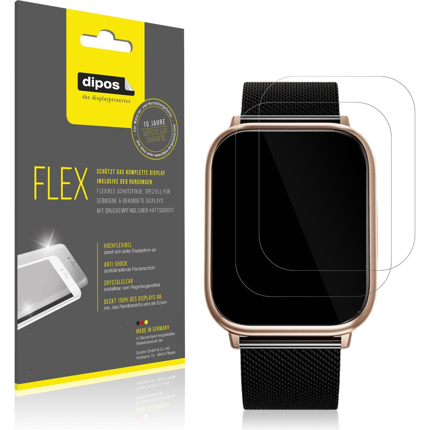 Dipos 3D Full Cover Schutzfolie, Smartwatch Schutzfolie, Transparent