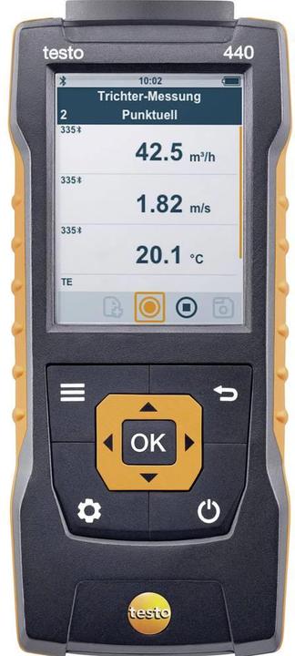 Actual product image Testo 440 Anemometer +1370/+150°C max. temp. various measuring param.