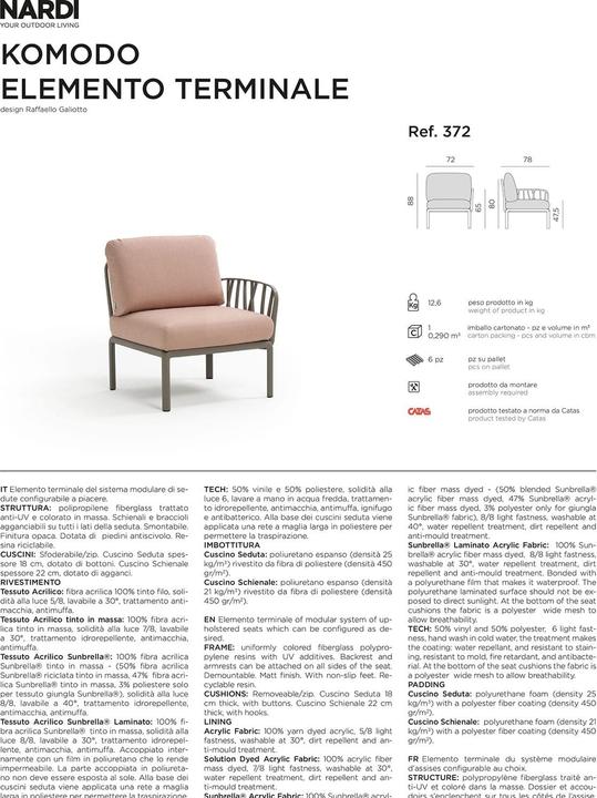 Immagine prodotto Nardi Komodo Elemento terminale DX/SX