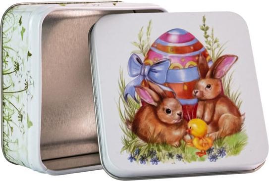 Actual product image miniSchoggi Easter biscuit tin, 87 x 87 x 40 mm