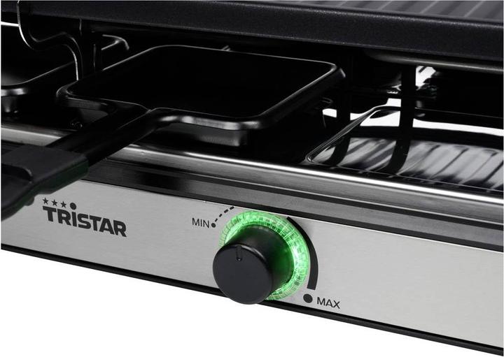 Produktbild Tristar Gourmetstel RA-2746 - Gourmetset Raclette 8 personen - Met regelbare thermostaat - Zwart/RVS