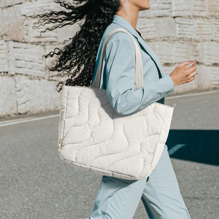 Actual product image tomtoc Terra-T38 Puffy Laptop Tote Bag, 13.5L, white (13.50 l)