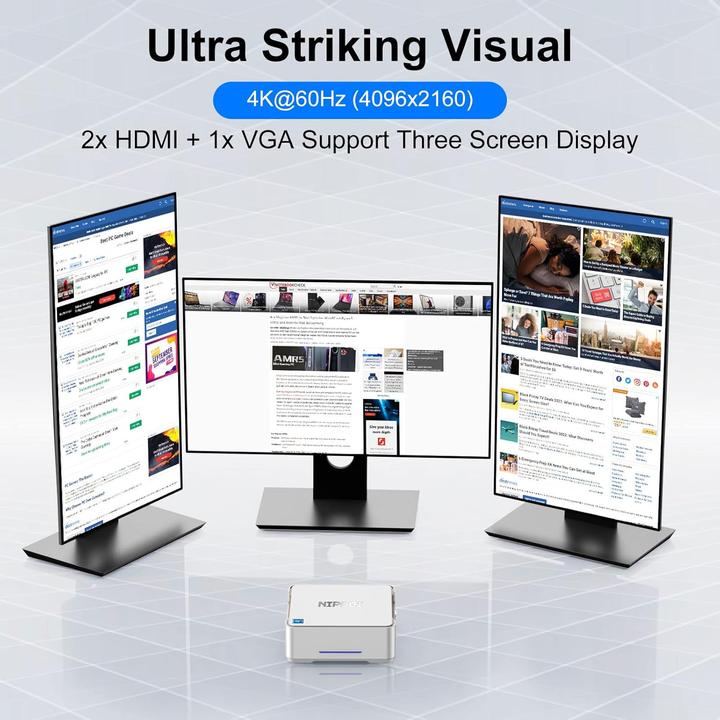 Actual product image NiPoGi GK3 Plus Mini PC mit Intel Alder Lake-N95 Prozessor (8 GB)