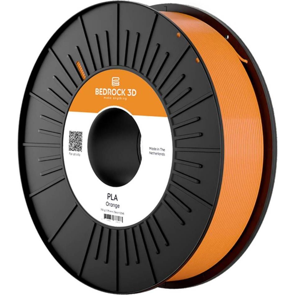 Bedrock 3D PLA-0009a075 PLA Orange 1.75 mm 750 g Filament PLA 1.75 mm 750 g Ora (PLA, 1.75 mm, 750 g), Filamenti stampa 3D, Arancia