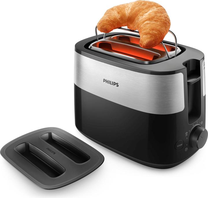 Produktbild Philips Daily Collection HD2517/90 toaster 2 slice(s) Black, Silver