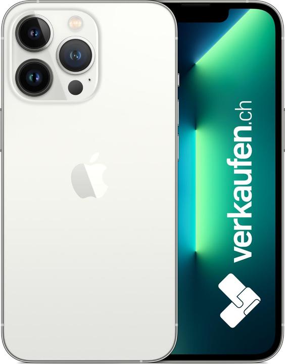 Produktbild verkaufen.ch iPhone 13 Pro (128 GB, Silver, 6.10", 12 Mpx, SIM + eSIM, A / Wie neu)
