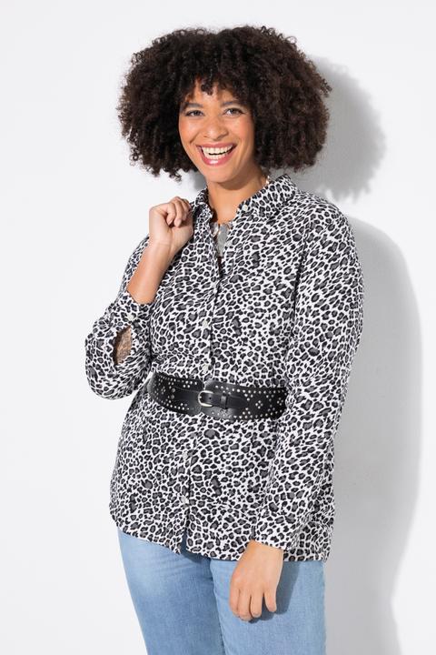 Produktbild Angel of Style Bluse, oversized, Musselin, Leo-Druck (54)