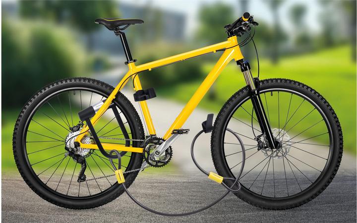 Actual product image Dunlop Frame U-lock with cable&holder (120 cm)