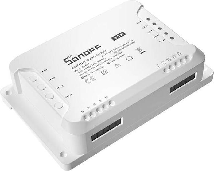 Produktbild Sonoff 4CHR3 - 4-gang Wi-Fi Smart Switch