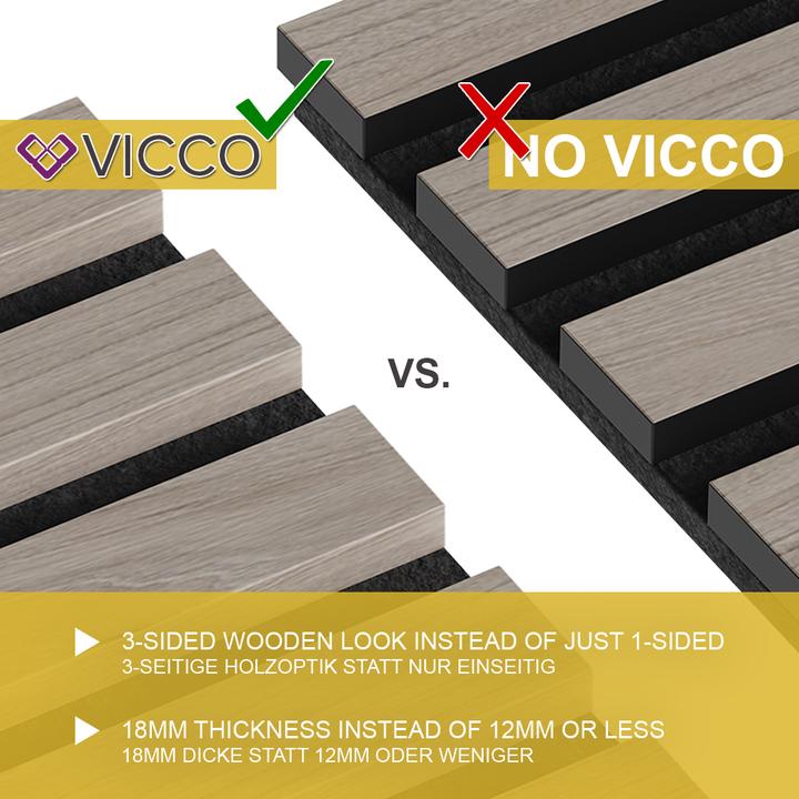 Immagine prodotto Vicco Wandpaneele Akustikpaneel, Braun, 4 Stück (4 pz.)