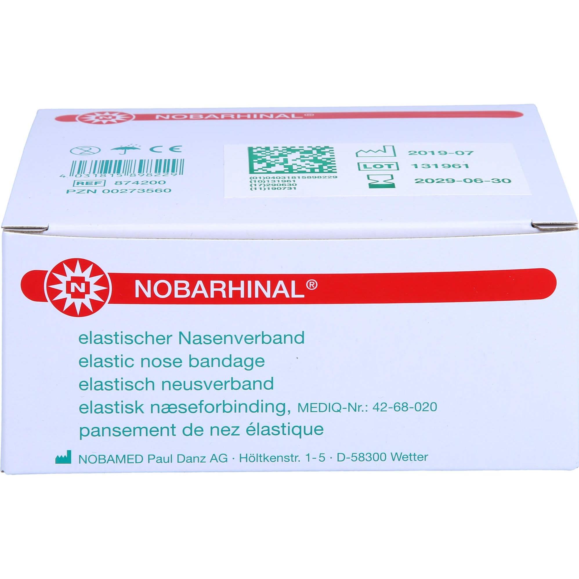 Nobamed, Verbandsmaterial, Nobarhinal Mittel Nasenverbände, 10 St Ver