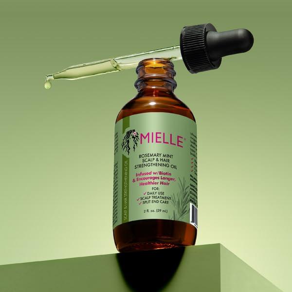 Image du produit Mielle Huile de romarin et de menthe pour le cuir chevelu et les cheveux (59 ml)