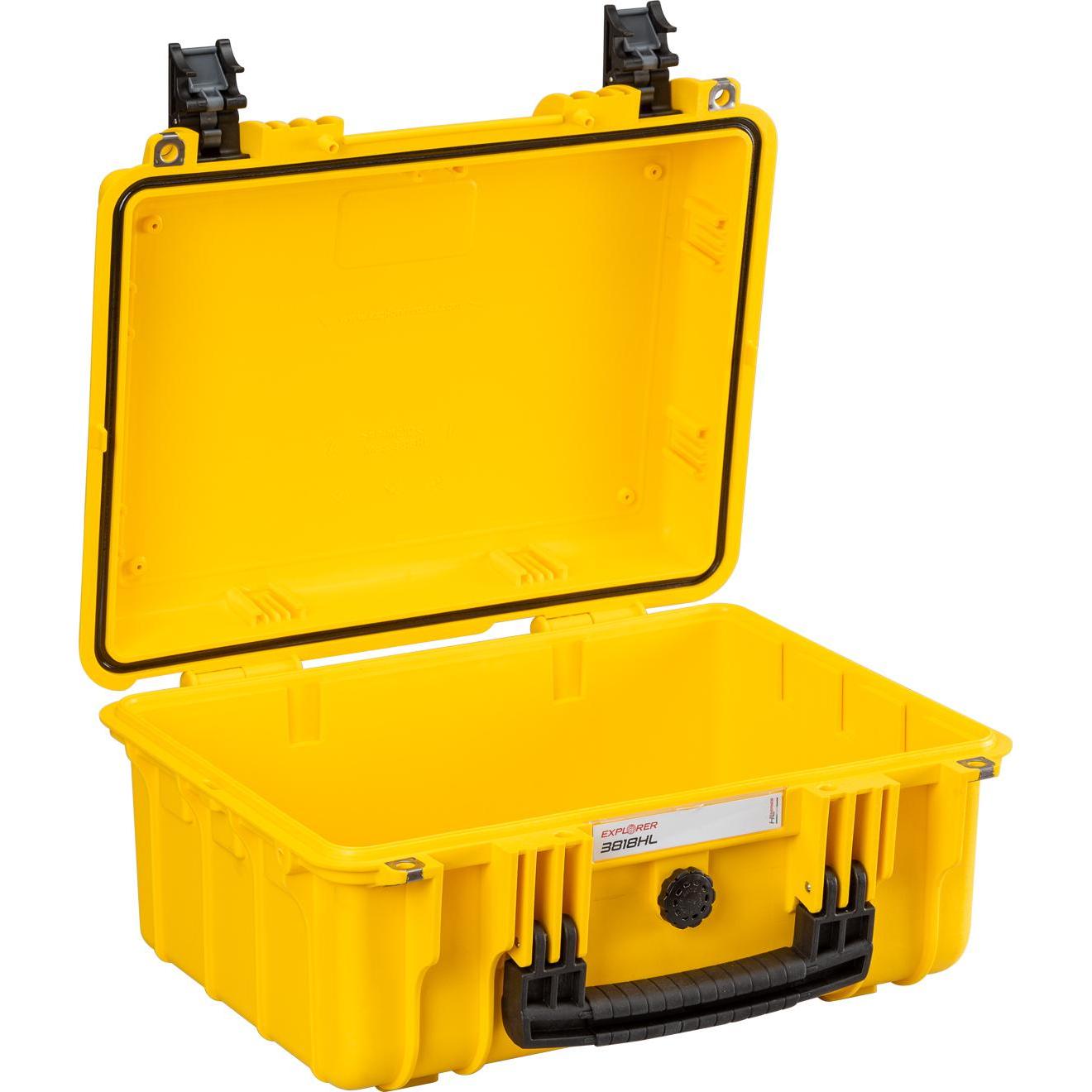 Explorer Cases Outdoor Koffer 3818HL.Y E yellow empty (B x H x T) 38 x 27 x 18 (Kamera Beutel, 15.90 l), Kameratasche, G...