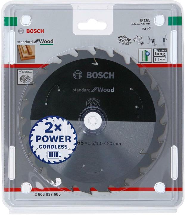 Produktbild Bosch Professional Zubehör PRO Wood cordless Kreissägeblatt, 165 x 1,5 x 20 mm