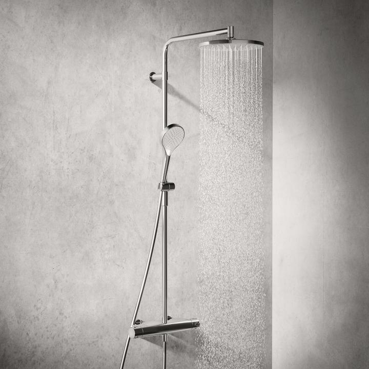 Actual product image Hansa VIVA rain shower mixer, Thermo Cool, MagShelf, with thermostat, height 1190mm, 65159201