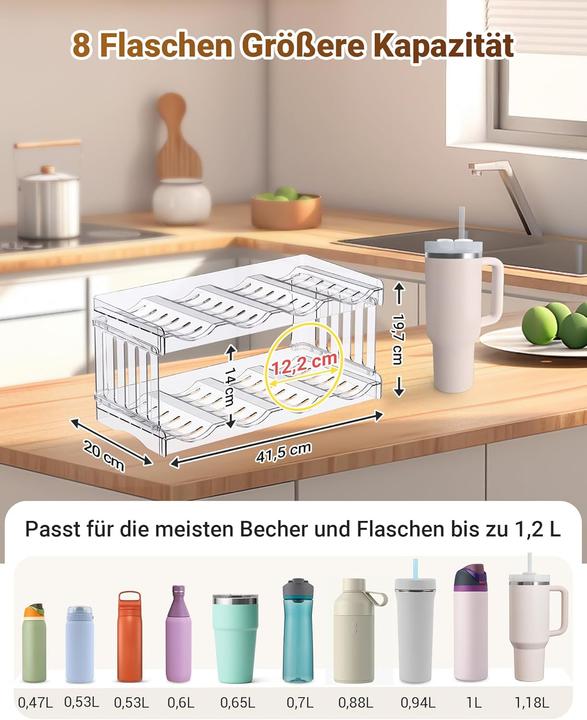 Produktbild Gracenal Stapelbarer Flaschenhalter für 8 Flaschen