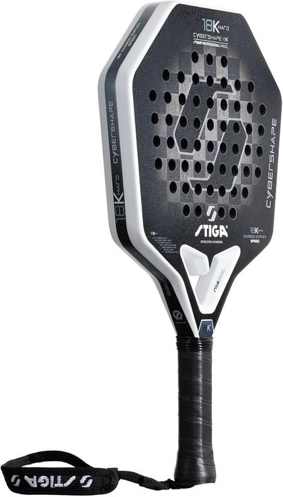 Image du produit Stiga Padelracket Cybershape 18K hard, medium gewicht, zwart