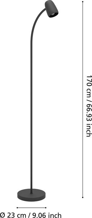 Productafbeelding EGLO Floor lamp Carlo 902172, 18 W, E14 (E14)