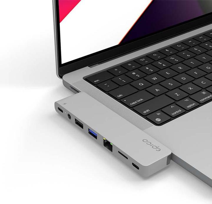 Produktbild Epico PRO HUB III (Magsafe compatible) - silver (USB-C, 8 Ports)