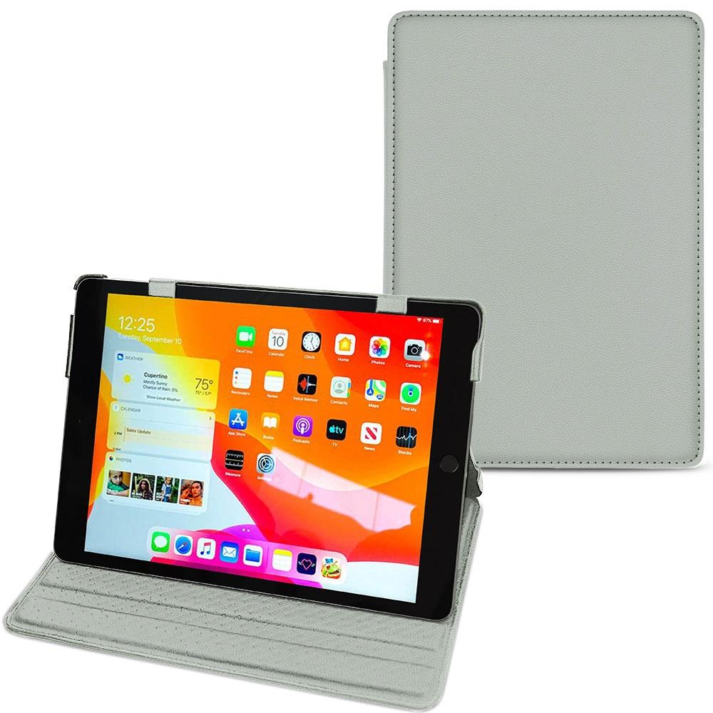 Noreve Lederschutzhülle horizontal (iPad 10.2 2019), Tablet Hülle, Grau