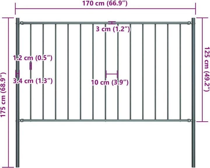 Produktbild vidaXL Zaunpanel
