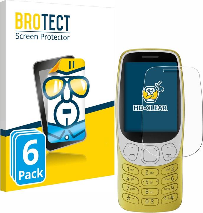 Produktbild BROTECT Schutzfolie Displayschutz Displayschutzfolie Folie Klar Transparent (6 Stück, Nokia 3210)