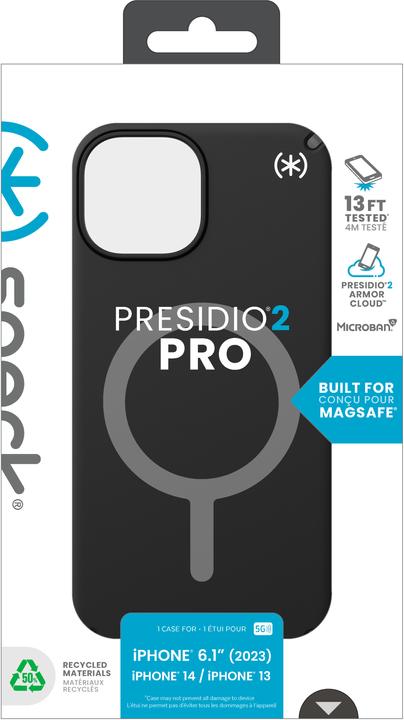 Actual product image speck Presidio2 Pro for iPhone 15 Hulle MagSafe Back Cover Black (Apple iPhone 15)