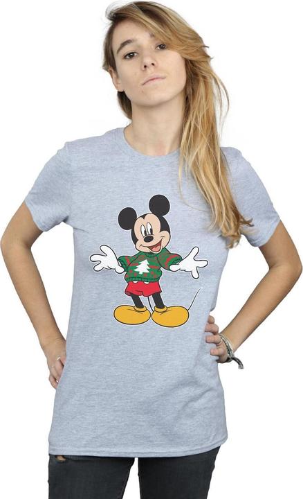 Immagine prodotto Disney Mickey Mouse Christmas Jumper Stroke Maglietta Ampia Donna (L)
