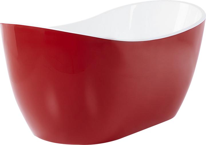 Actual product image Beliani Bathtub freestanding red oval 160 x 76 cm ANTIGUA (220 l, 160 cm, 160 cm)
