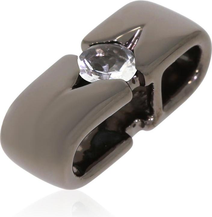 Produktbild Xen Anhänger mit 5 mm Bergkristall ca. 0,5 ct. Black Rhodium (925 Sterling Silber)
