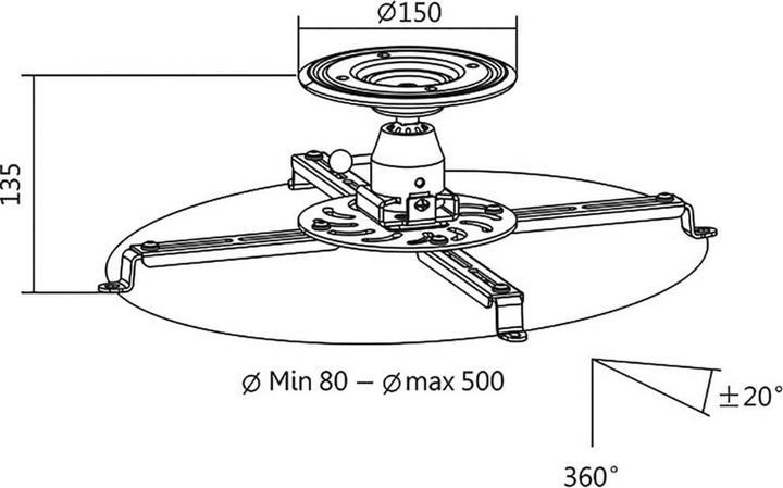 Immagine prodotto LogiLink Montaggio del proiettore (Soffitto)