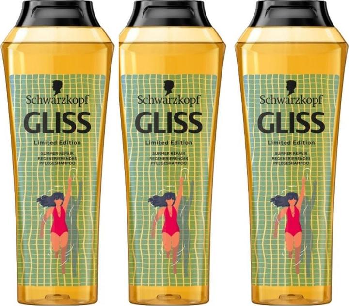Actual product image Schwarzkopf Pflegeshampoo Summer Repair Limited Edition 3x250ml (750 ml, Liquid shampoo)