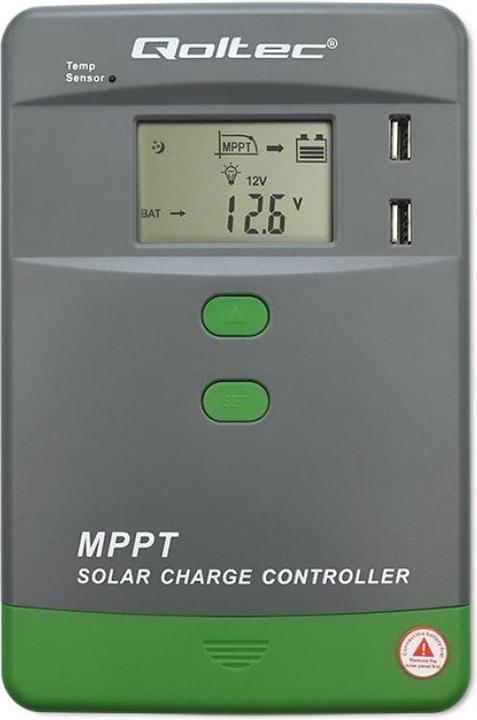 Produktbild Qoltec Solar-Laderegler MPPT mit Temp. Sensor