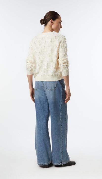 Image du produit Comma Strickpullover Jacquard Pullover mit Fransenoptik und Rippbündchen (44)