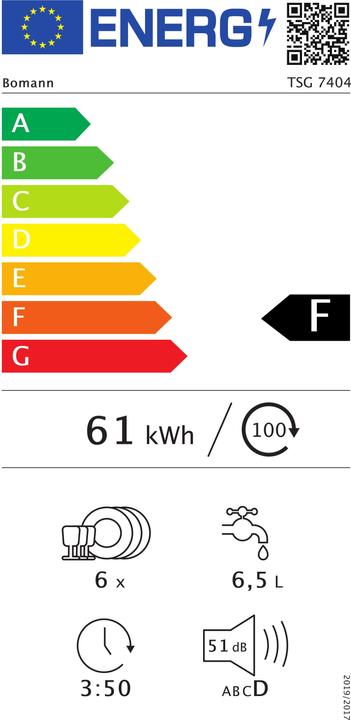 Label énergétique Bomann TSG 7404