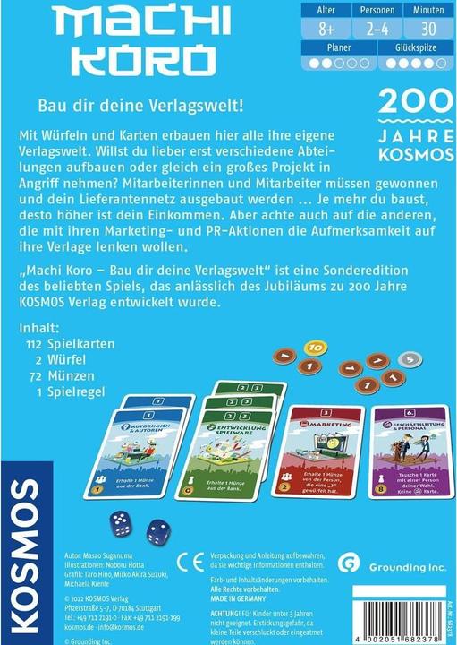 Actual product image Kosmos Machi Koro - Build your own publishing world! (German)