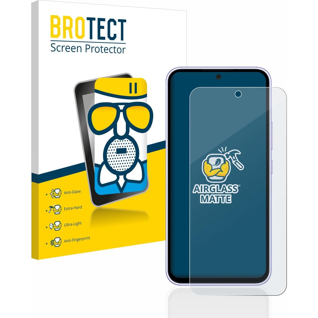 BROTECT AirGlass Panzerglasfolie Matt (1 Stück, Samsung Galaxy A54 5G), Smartphone Schutzfolie, Grau