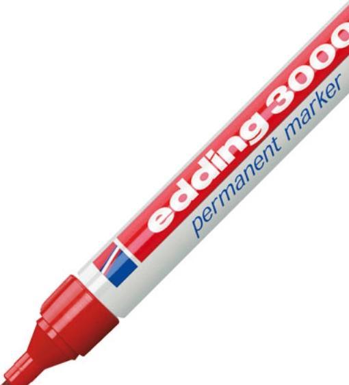 Image du produit Edding Marqueur permanent 3000 (Rouge, 3 mm, 10 x)