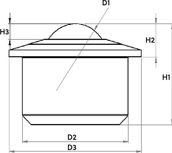 Produktbild kaiserkraft Kugelrolle massiv mit Bund