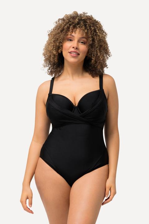 Image du produit Ulla Popken Maillot de bain à bonnets souples. Effet drapé. Matière recyclée. (42)