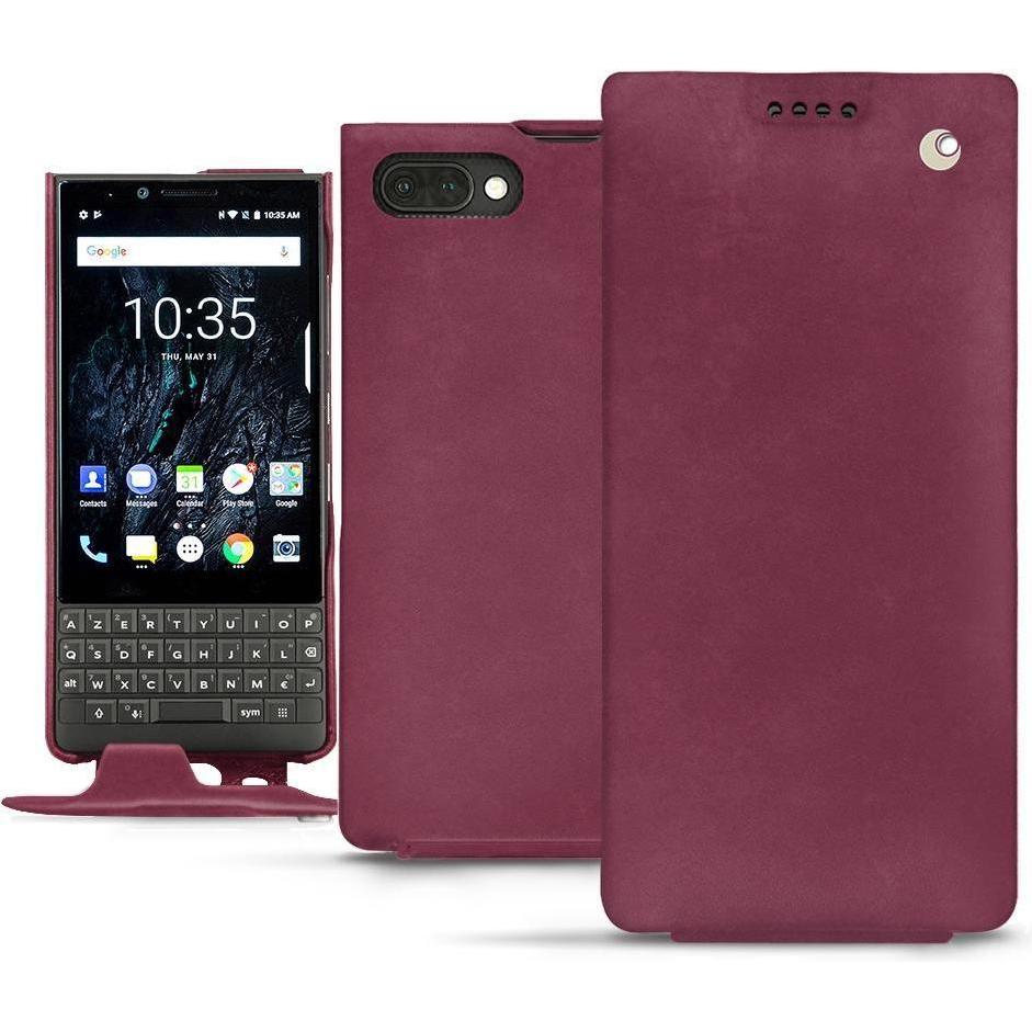 Noreve Lederschutzhülle vertikal (Blackberry KEY2), Smartphone Hülle, Violett