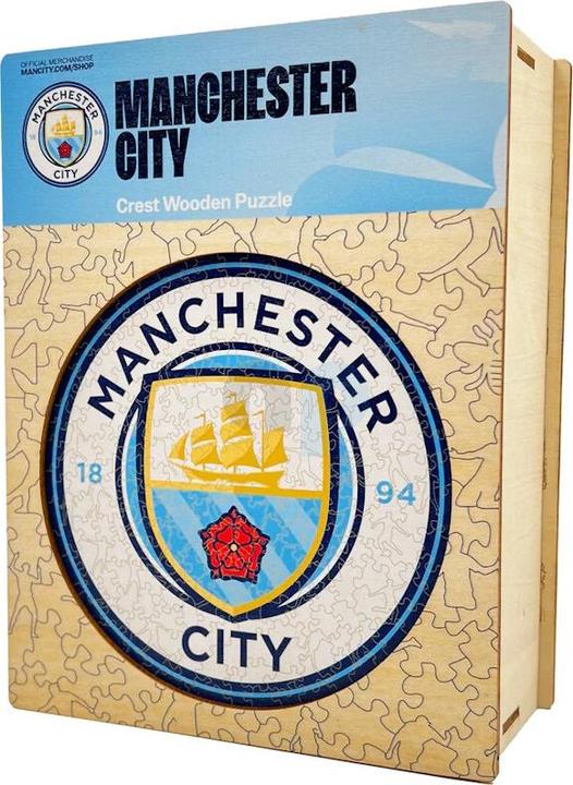 Actual product image Iconic Man City FC - Logo - Wooden Puzzle Size L (500 pieces) (500 pieces)