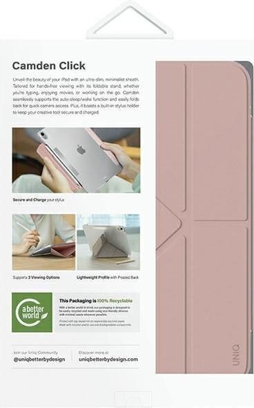 Actual product image Uniq etui Camden Click iPad Air 11" (2024) różowy/blush pink (Apple iPad Air 11 2024, Apple iPad Air 11 2025, Apple iPad Air 11 2026)