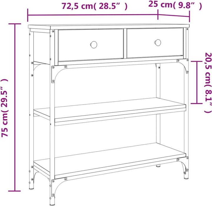 Actual product image vidaXL Ginelle (72.5 x 25 x 75 cm)