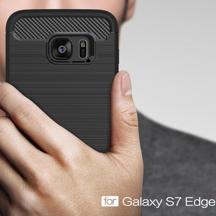 Produktbild König Design Handyhülle für Samsung Galaxy S7 Edge Schutzcase Backcover Bumper Etuis Schwarz (Samsung Galaxy S7 Edge)