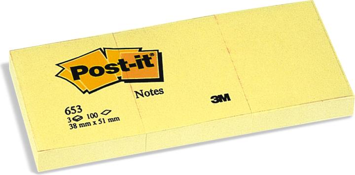 Image du produit Post-it 653y (38 x 51 mm)