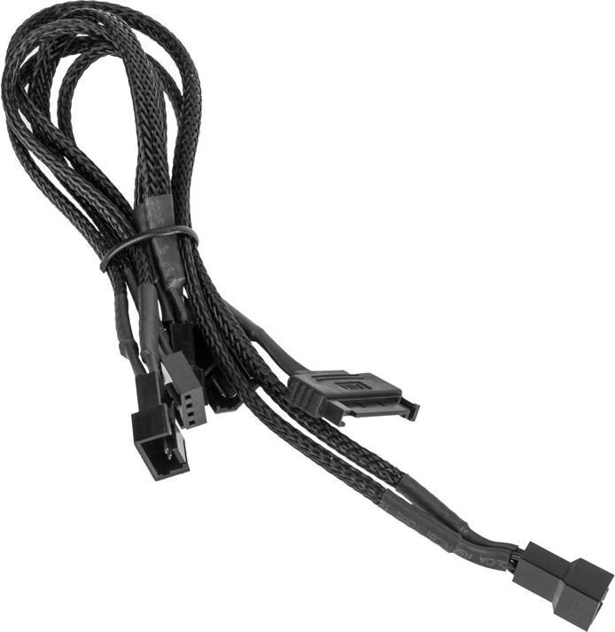 Image du produit Kolink 1-4 Câble répartiteur pour ventilateur PWM - 35 cm, tressé, noir